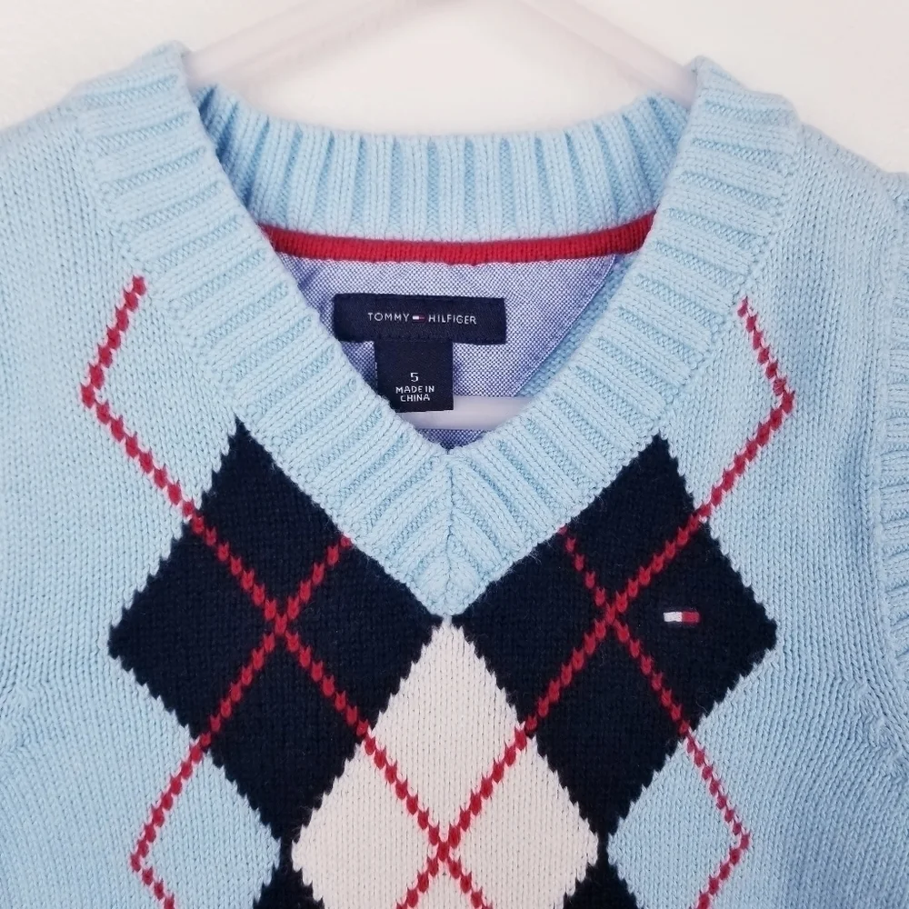 Tommy Hilfiger Argyle Sweater Vest, size 5